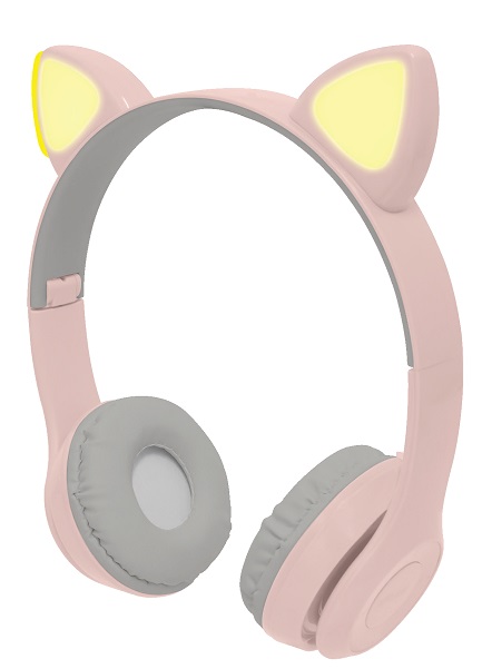 Audífonos Bluetooth Inalámbricos Para Niños Luz LED Catto Rosa | Perfect Choice