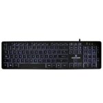 TECLADO ALAMBRICO PERFECT CHOICE PC-201304 USB/ILUMINACION BLANCA/ESPAÑOL/COLOR NEGRO