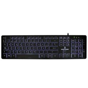 TECLADO ALAMBRICO PERFECT CHOICE PC-201304 USB/ILUMINACION BLANCA/ESPAÑOL/COLOR NEGRO