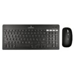 KIT TECLADO Y MOUSE INALAMBRICO PERFECT CHOICE ZEBRARY RECARGABLE/COLOR NEGRO/PC-201373