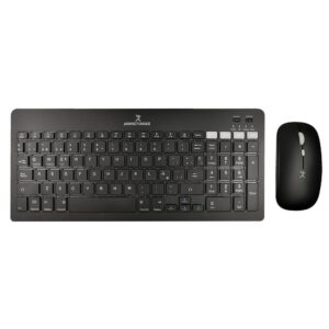 KIT TECLADO Y MOUSE INALAMBRICO PERFECT CHOICE ZEBRARY RECARGABLE/COLOR NEGRO/PC-201373