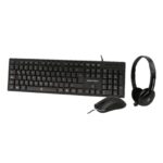 Kit Teclado Mouse Y Diadema Perfect Choice Pc-201717, Alambrico/USB/Negro/Español