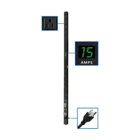 Pdu Monofasico Con Medidor Digital 1.4Kw 15A 120V Para Insta