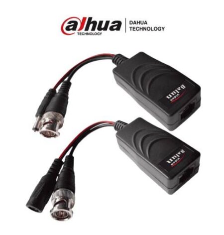 Par De Transceptores Pasivos Dahua Pfm802 4 Mpx/Distancia De Hasta 150M/Entrada De 12V/Cableado Por Rj-45