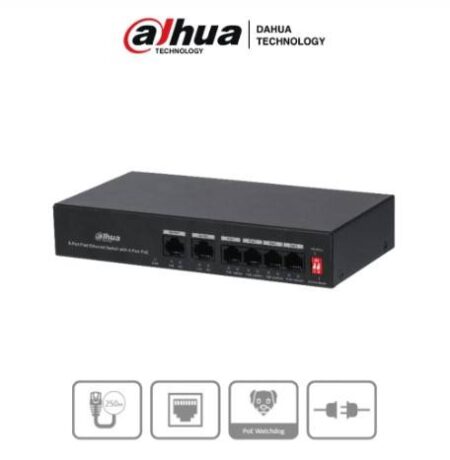 Switch PoE De 6 Puertos Fast Ethernet/4 Puertos PoE 10/100/ 2 Puertos Uplink 10/100/ 36 Watts Totales/ Switching 1.2 Gbps Nb –