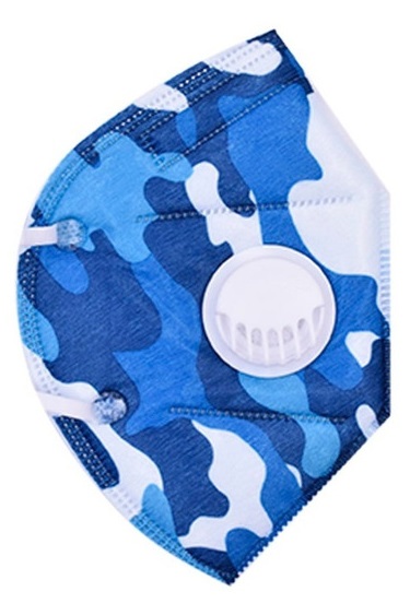 Cubrebocas Kn95 Azul Con Válvula – 5 Capas De Protección, Marca Ksa Modelo Ph007. Filtro Anti Soplido, Capa Antiestática Suave Y Ligera. Individual
