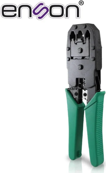 Pinza Ponchadora Enson Ens-Nt01 Para Rj9/RJ11/RJ45/Con Cuchilla De Corte Y Pela Cable