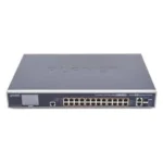 Switch Administrable L3 Planet Gs-6320-24Up2T2Xv 24 Puertos Gigabit PoE 802.3Bt/2 Puertos 10G Sfp+/Pantalla Tactil/Fuente Redundante/600W