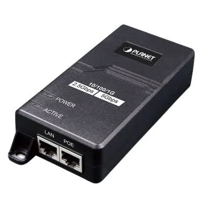 Inyector PoE 802.3Af/At Planet PoE-165 Hasta 30W/Puertos De 10/100/1000Mbps/2.5Gbps/5Gbps