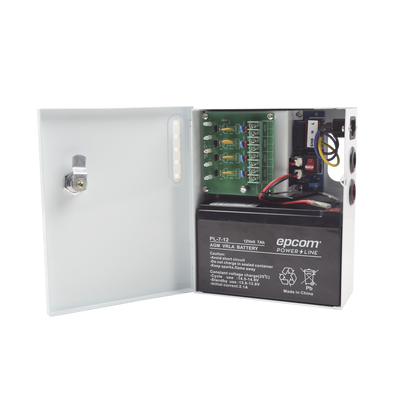 Fuente De Poder Profesional Epcom 12Vcc/4A Voltaje De Entrada 96-264 Vca, Para 4 Camaras, Plk12Dc4Abk