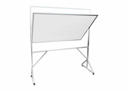Pizarrón Blanco Doble Cara 120 Cm X 180 Cm Pmb180 Con Soporte Móvil Giratorio Marca Multimedia –