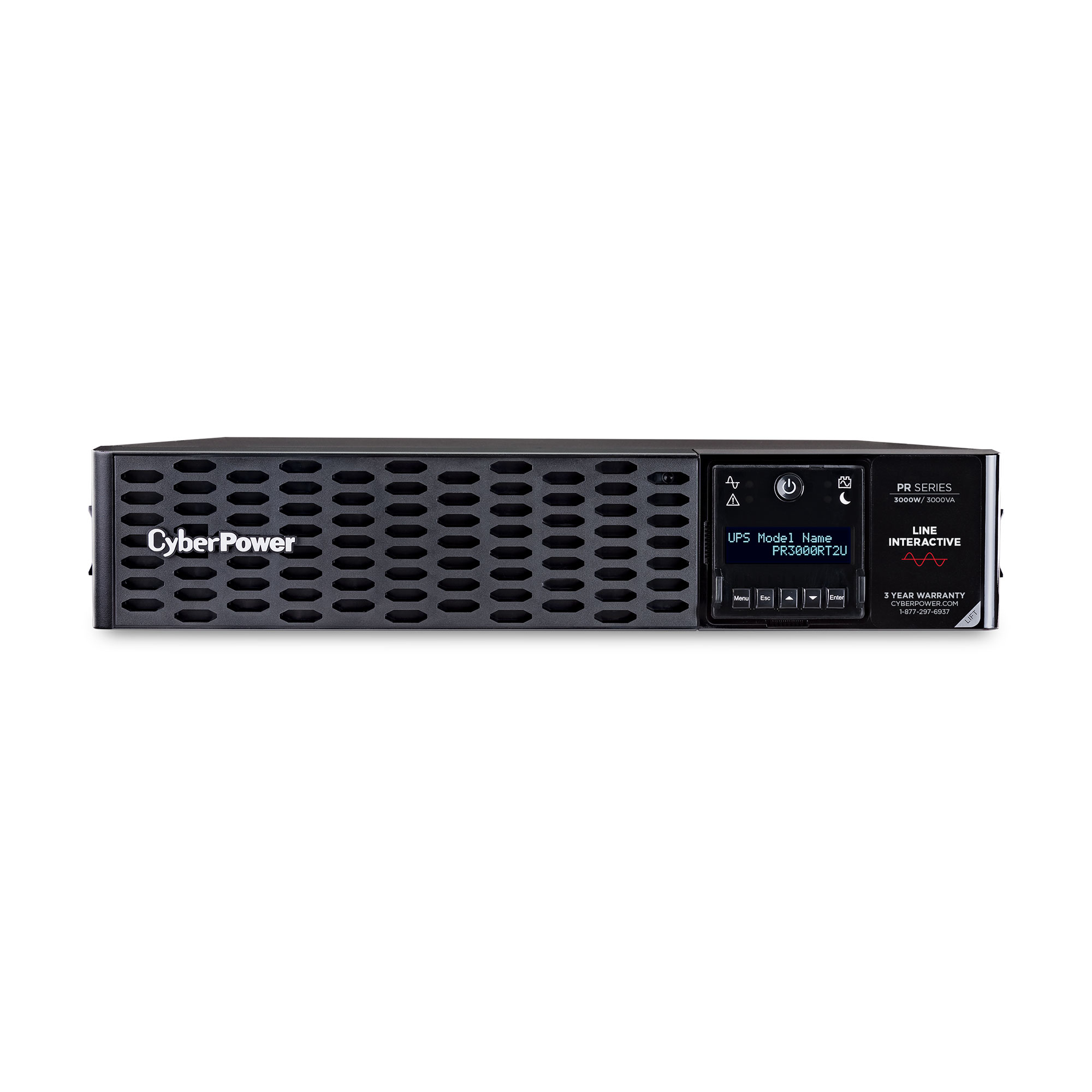 No Break Cyberpower Pr3000rt2u 3000w/3000va Rack/torre,2u,entrada 70-155v,salida 100-120v,9 Contactos