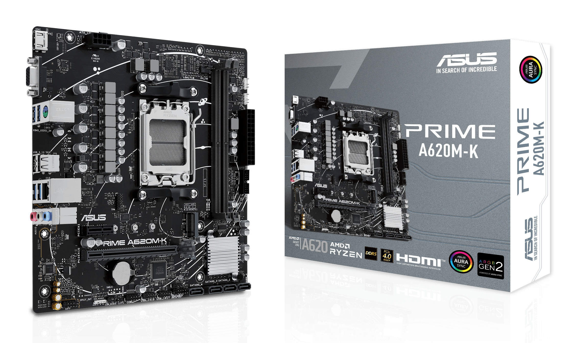 Mb Asus Prime A620m-k Socket Am5/ddr5/hdmi/vga/pcie 4.0/m.2/micro Atx