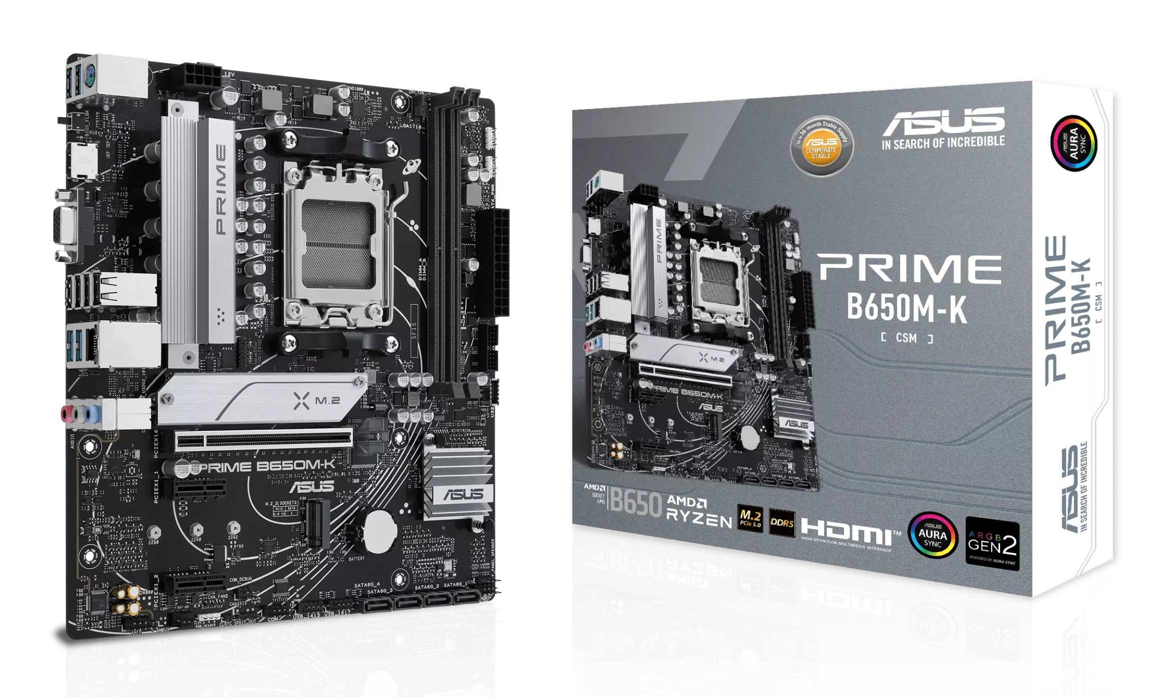 Mb Asus Prime B650m-k Socket Am5/2xddr5/hdmi/vga/pci-e 4.0/micro Atx