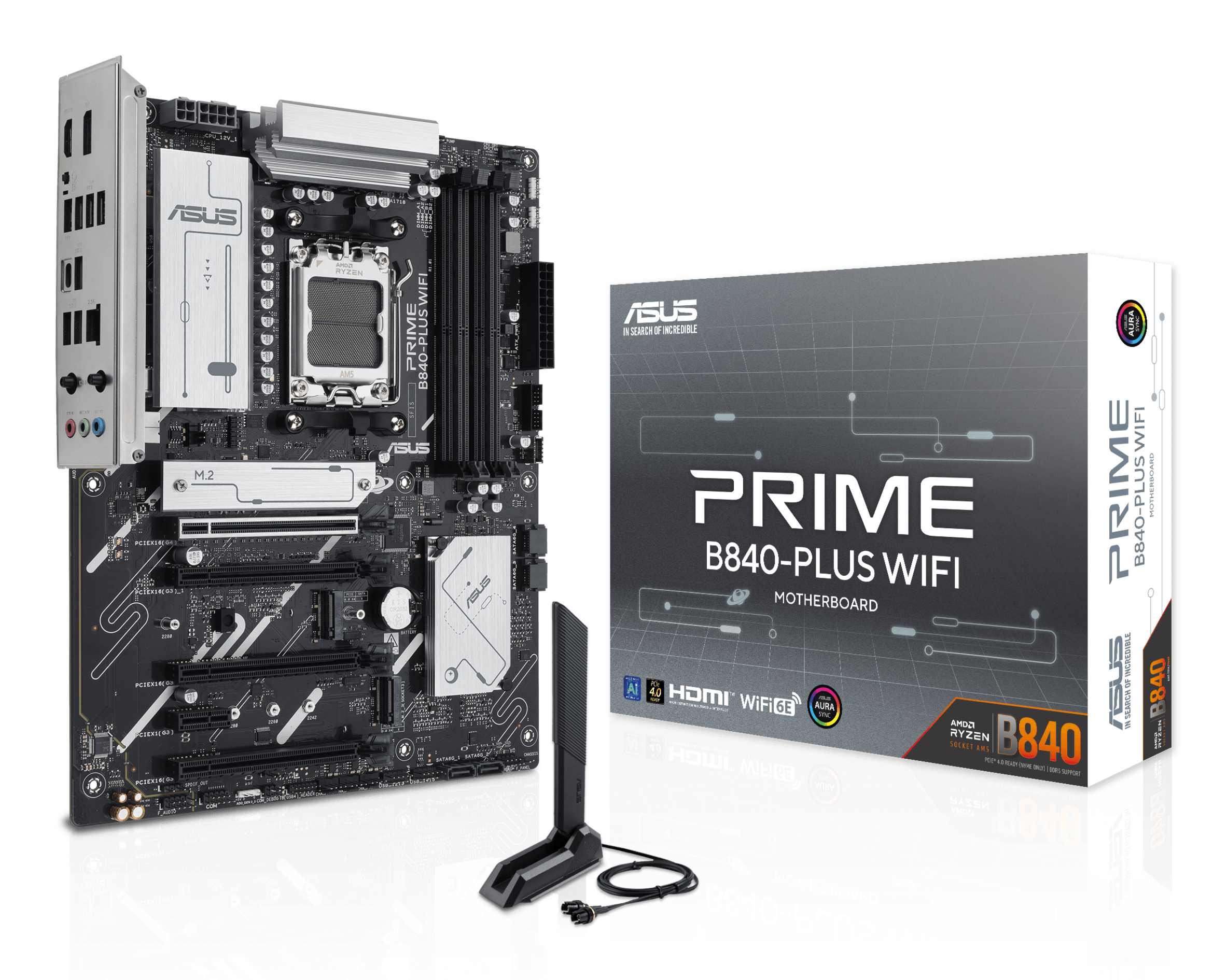 Mb Asus Prime B840-plus Wifi Socket Am5/ddr5/192gb/hdmi/amd B840/atx