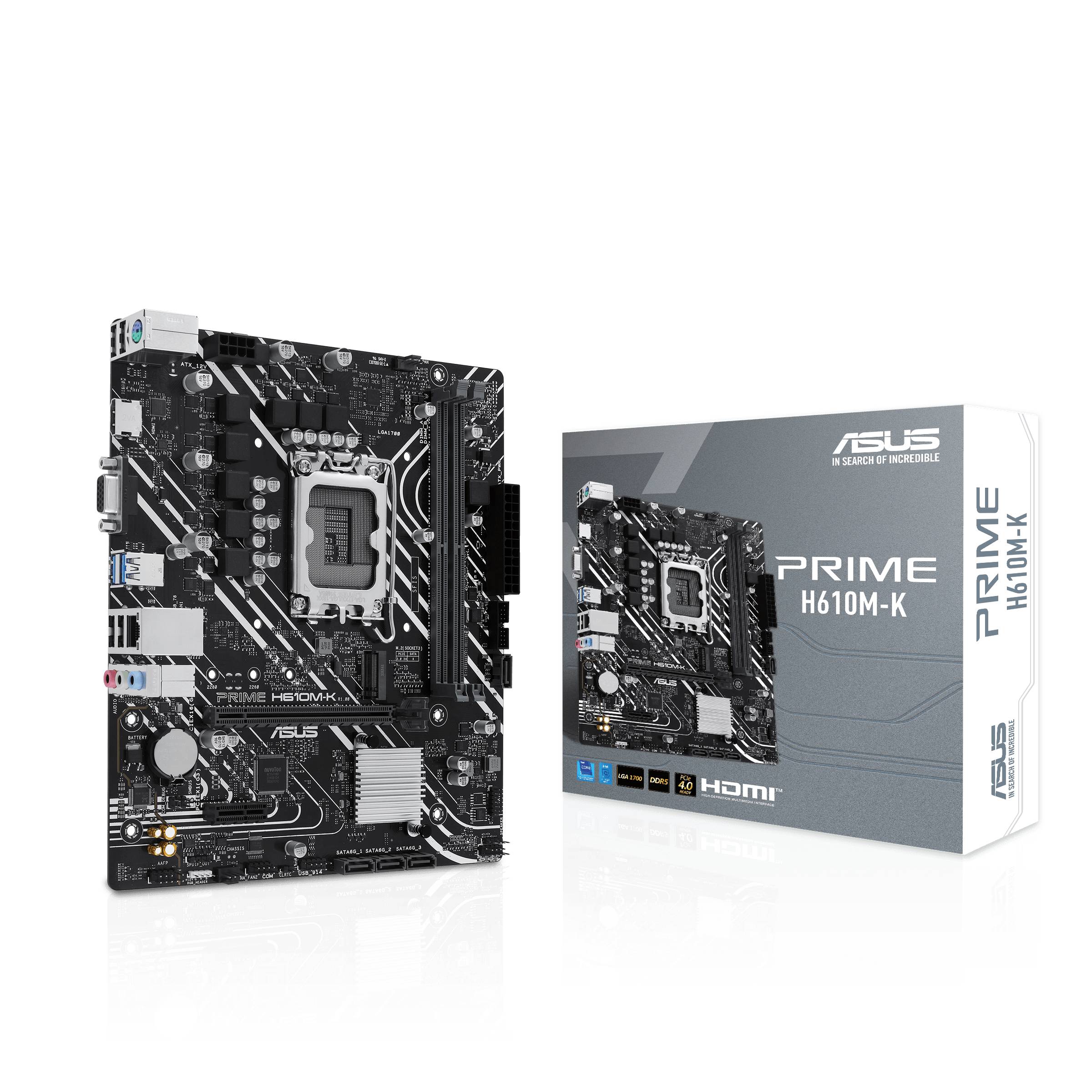 Mb Asus Prime H610m-k, Socket 1700/ddr5/hdmi/vga/96gb/intel H610/micro-atx/, 90mb1ga0-m0eay0