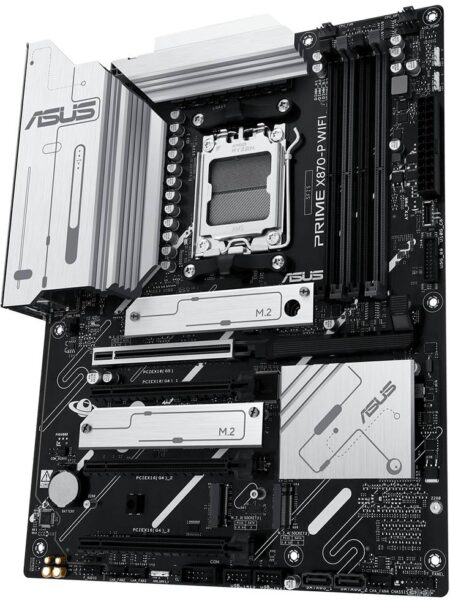 Tarjeta Madre ASUS Prime X870-P WiFi – ATX, AMD Am5, 14+2+1, 80A, DDR5, PCIE 5, Usb4, Lista Para Ia, 3 Años De Garantía, Wifi7, USB 40Gbps Type-C®, USB 10Gbps T