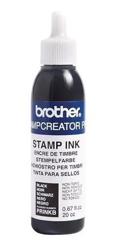 Botella De Tinta Para Sellos Brother Prinkb. Color: Negro. Rendimiento Aproximado 2 – 000 Impresiones. Para Creadores De Sellos Sc2000Usb.