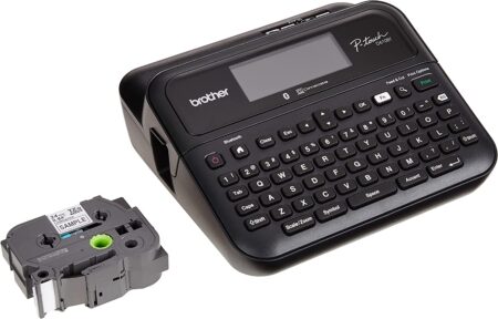 Rotulador Brother P-Touch Ptd610Bt – Transferencia Térmica, Bluetooth, Teclado Qwerty, Adaptador AC, Imprime Etiquetas Laminadas De Hasta 24 Mm De Ancho