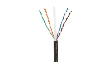 Bobina De Cable Utp De 4 Pares Panduit Puo6C04Bl-Ceg, Exterior/Con Gel/Cat6/23Awg/Industrial P/ Climas Extremos/Negro/305M