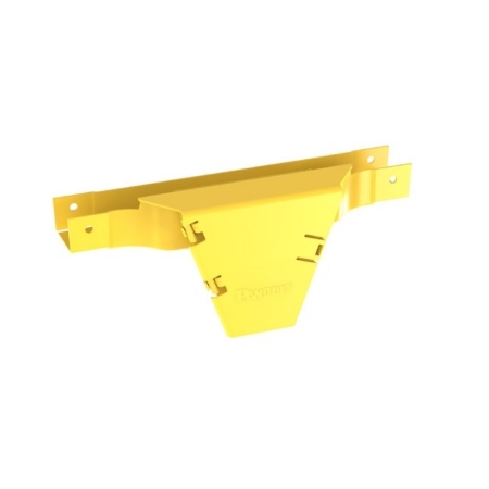Conexion En T Panduit Fvthd2X2Lyl, Horizontal Y Bajada Vertical A 90º, Para Canaletas Fiberrunner 2X2, Color Amarillo