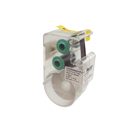 Casete De Etiquetas De Vinilo Panduit T075X000Vpc-Bk Color Negro Sobre Blanco/19.05Mm-7.6M/Cinta Continua