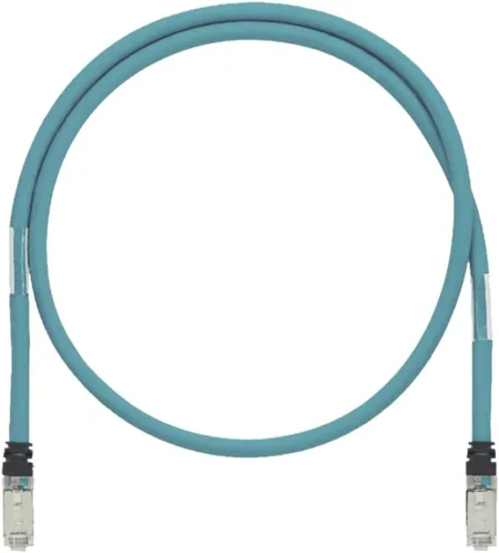Cable Patch Cord Cat6A Blindado Sf/Utp, Calibre 26 Awg Panduit 5M, Grado Industrial 600V, Color Aqua, Istph6X5Mtl