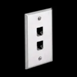 Placa De Pared Vertical Panduit Cfp2Sy De Acero Inoxidable/Salida Para 2 Puertos Mini-Com