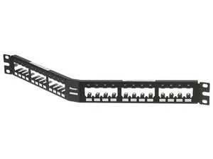 Patch Panel Modular Mini-Com Sin Conectores Panduit Cpa24Bly/Angulado/Blindado/24 Puertos/1Ur