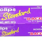 Paquete C/10 Cajas Clip Baco Cl001 Estandar 1 Galvanizado/Con 100 Clips C/U