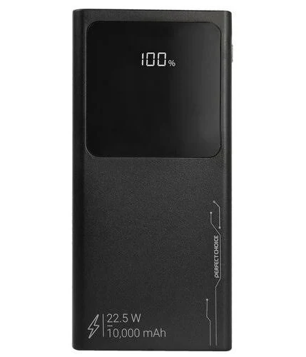 Power Bank Perfect Choice Pc-241003, 10,000Mah/22W/USB/Color Negro