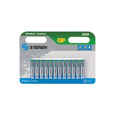 Bateria Alcalina Steren Bat-Aaa12 “Aaa” 12 Piezas, 1.5 V