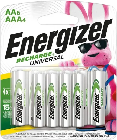 BLISTER C/6 PILAS “AA” Y 4 PILAS “AAA” ENERGIZER RECARGABLE UNIVERSAL AA-BP6-AAA-BP4