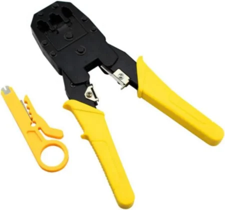 Pinza Ponchadora De Cable Gigatech Her-200/Con Pelacable Para RJ45/RJ11/Rj12