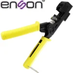 Pinza Rematadora Enson Epro-Jacktool, Poncha Jacks RJ45, Con Guillotina Para Exceso De Cable, Negro-Amarillo