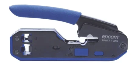 Pinza Slim Para Corte Y Terminado De Plugs RJ45/RJ11 Epcom Powerline Ep668 Acero Al Carbon Y Mango Ergonomico