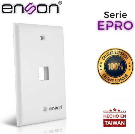 Placa De Pared Para 1 Puerto RJ45 Enson Epro-Fp10