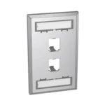 Placa De Pared Vertical, Panduit, De Acero Inoxidable, Salida Para 2 Puertos Mini-Com, Con Espacios Para Etiquetas, Cfpl2Sy