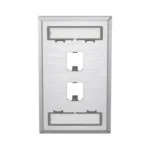 Placa De Pared Vertical, Panduit, De Acero Inoxidable, Salida Para 2 Puertos Mini-Com, Con Espacios Para Etiquetas, Cfpl2Sy