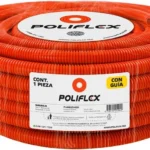 Poliducto 3/4" Poliflex P-Lng25-050 Con Guia 50M/Color Naranja