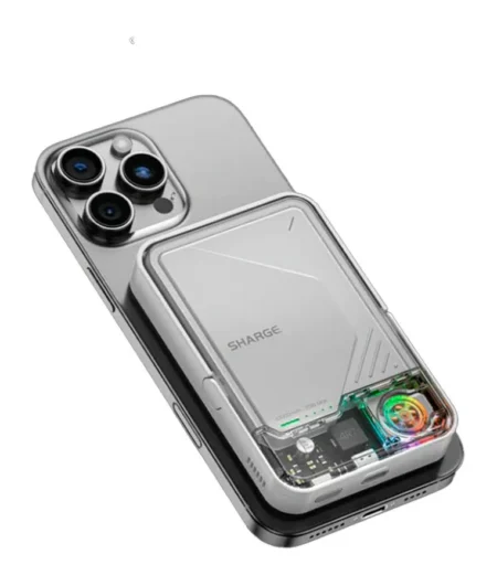 Power Bank Shargeek Icemag 2 Sha-11504001 10,000Mah/Carga Inalambrica 15W/Carga Por Cable 30W/USB-C/Diseño Transparente