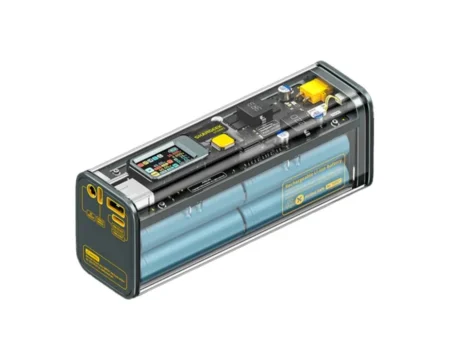 Power Bank Shargeek 100 Storm 2 Sha-11504003 25,600Mah/USB-C/USB-A/DC/100W/Pantalla Tft/Diseño Transparente