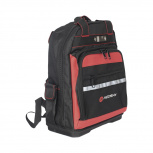 Mochila Para Herramienta Precision Pst-H07-003 41X17.5X33Cm/15 Bolsillos/Color Negro-Rojo