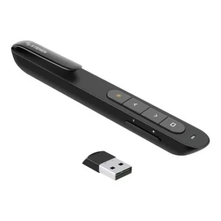 Presentador Inalambrico Steren Com-5606 Con Apuntador Laser Y Nano Receptor Magnetico, USB, 10 M