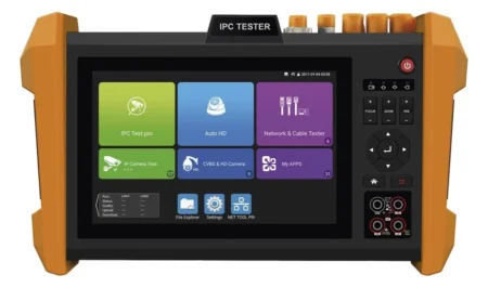 Probador De Video Epcom Tpturbo8Kplus Pantalla LCD De 7″ Para IP Onvif/8Mp Tvi/8Mp Cvi/8Mp Ahd/Sdi/Ex-Sdi/Multimetro/Cable Tdr/Prueba De Red De Fibra Optica/Medidor De Distancia Laser/Camara Integrada