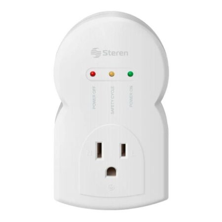 ##SUPRESOR DE PICOS STEREN 920-010 3600W, 1 CONTACTO, 90 JOULES, BLANCO (OPENBOX)