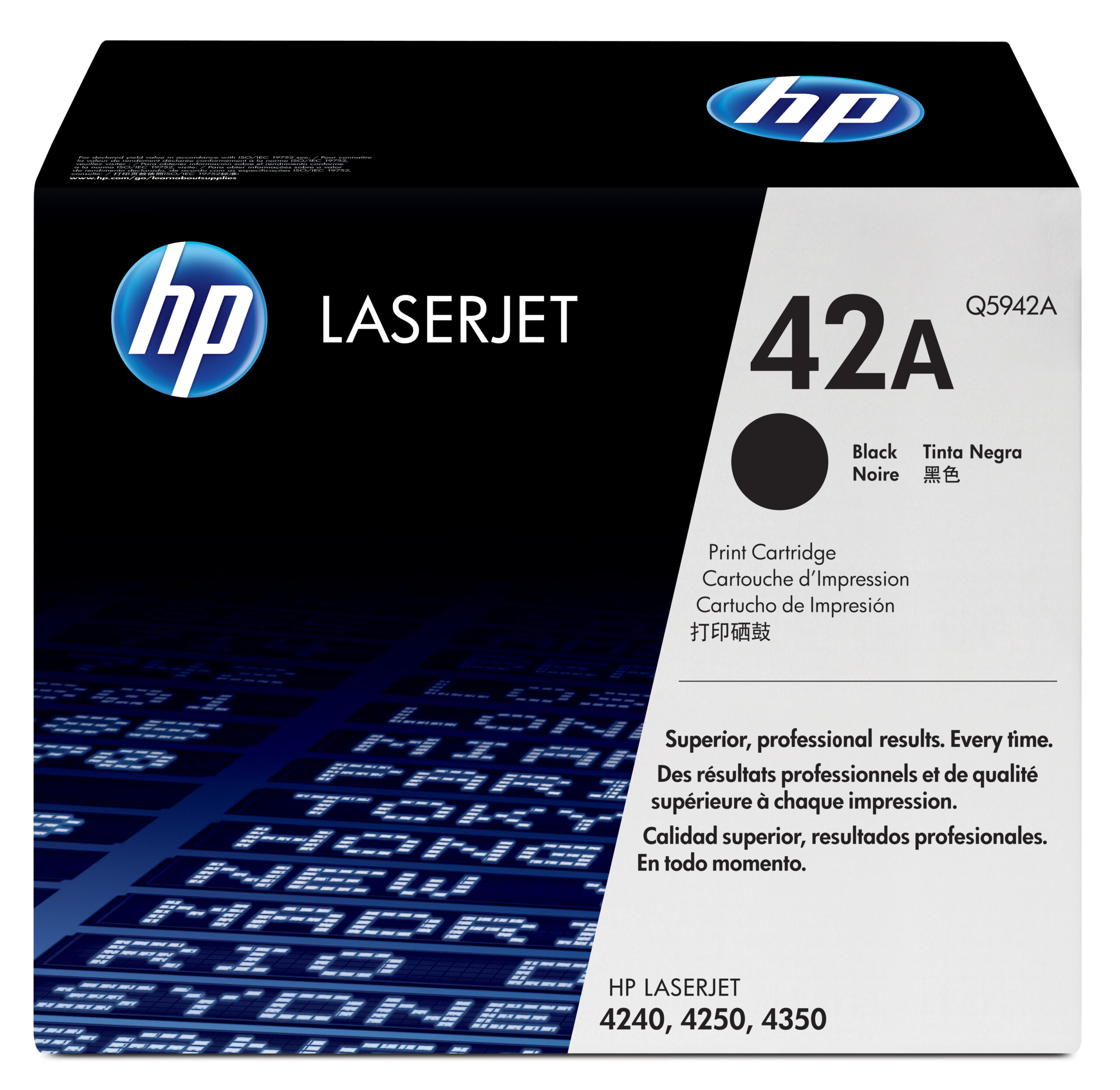 TONER HP 42A P/LASERJET 4250/4350 NEGRO Q5942A (10,000 PAG.)