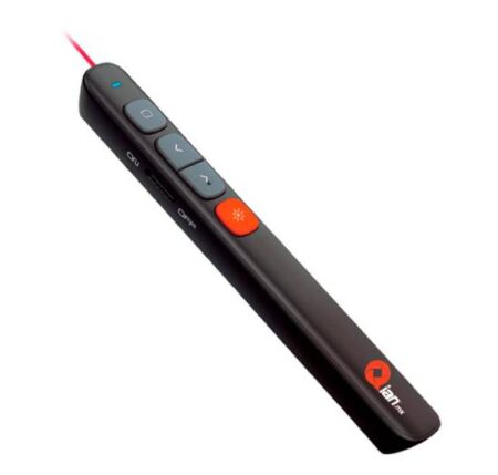 Qian Presentador Inalambrico Con Apuntador Laser – Receptor USB 2.4 Ghz, Distancia Hasta Luz 200Mt, Y 100 Mts Para Control, Baterias Aaa, Qlp-200