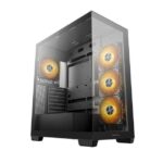Gabinete Deepcool Cg580/Midi-Tower/Ventana Cristal Templado/Sin Fuente/4 Ventiladores Instalados/Color Negro/ATX/Micro-ATX/Mini-Itx/R-Cg580-Bkada4-G-1