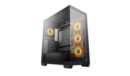 Gabinete Deepcool Cg580/Midi-Tower/Ventana Cristal Templado/Sin Fuente/4 Ventiladores Instalados/Color Negro/ATX/Micro-ATX/Mini-Itx/R-Cg580-Bkada4-G-1